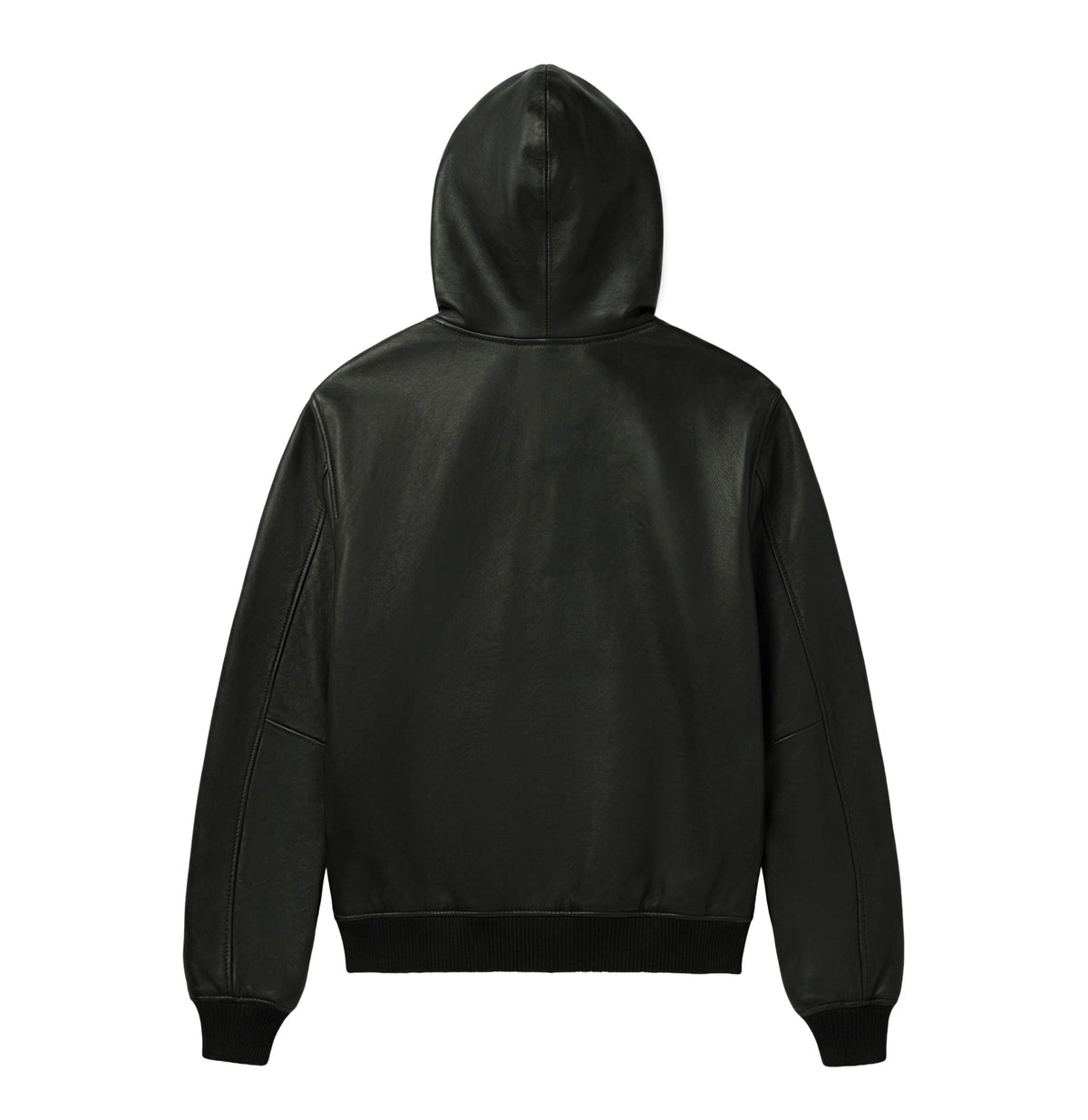 Avirex "Nappa" Leather Hoodie - Black