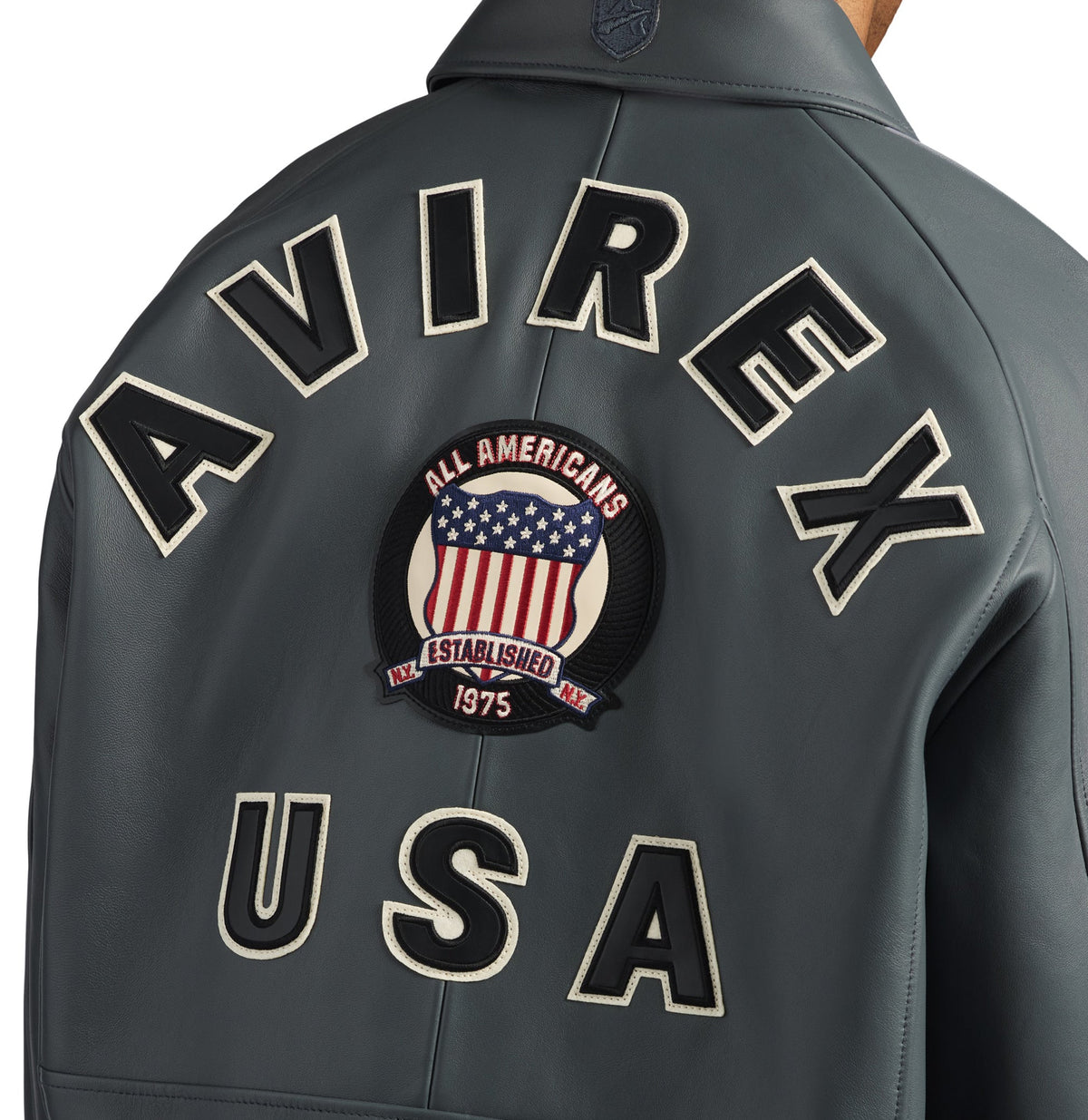 Avirex "Icon" Leather Jacket - Asphalt