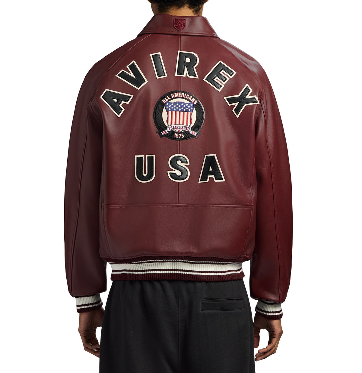 Avirex "Icon" Leather Jacket - Oxblood