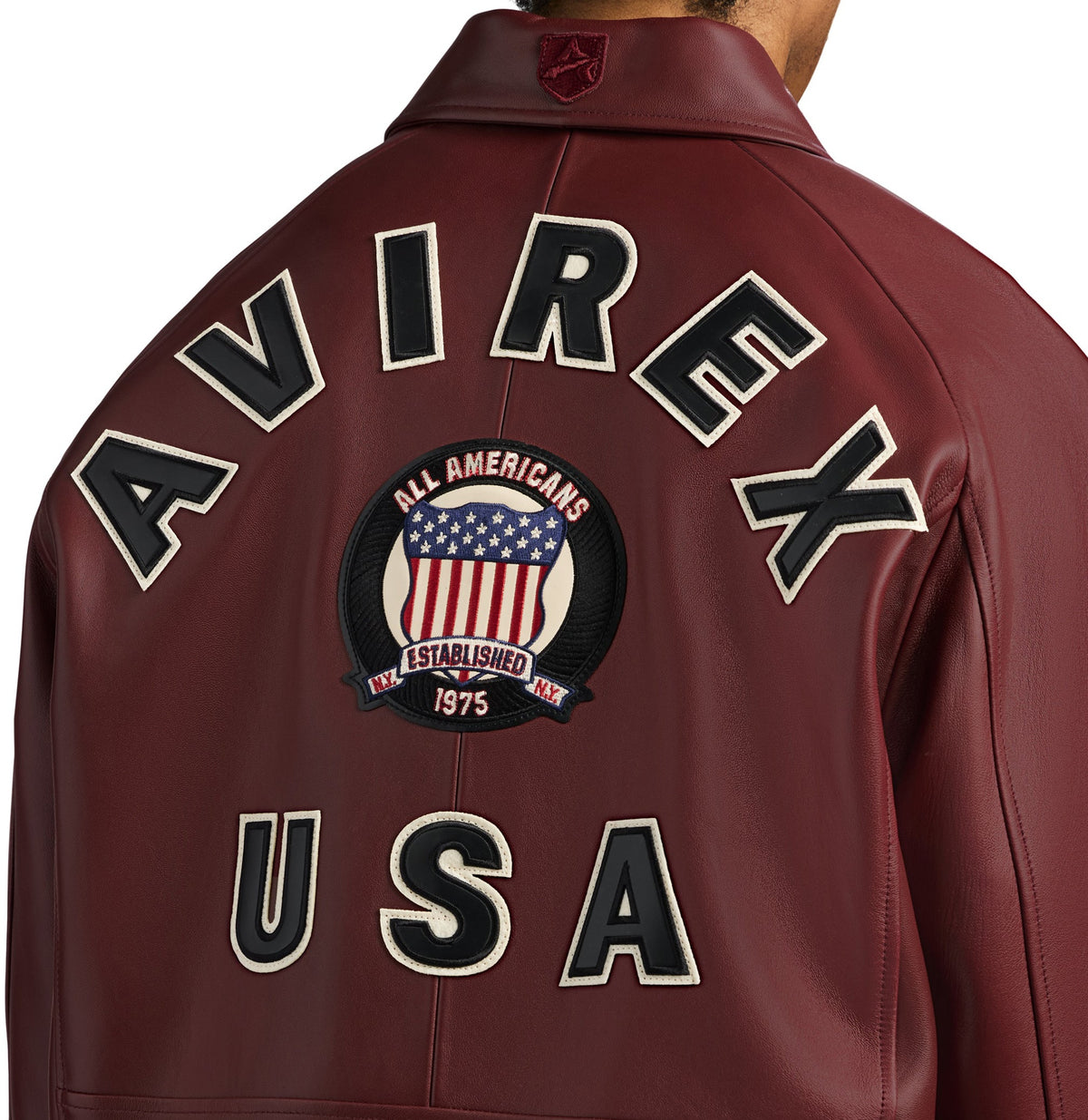Avirex "Icon" Leather Jacket - Oxblood