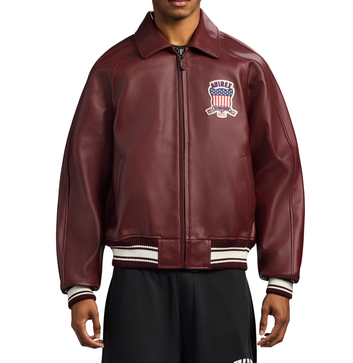 Avirex "Icon" Leather Jacket - Oxblood