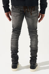 Serenede "Fume" Faded Black Smoke Wash Jeans