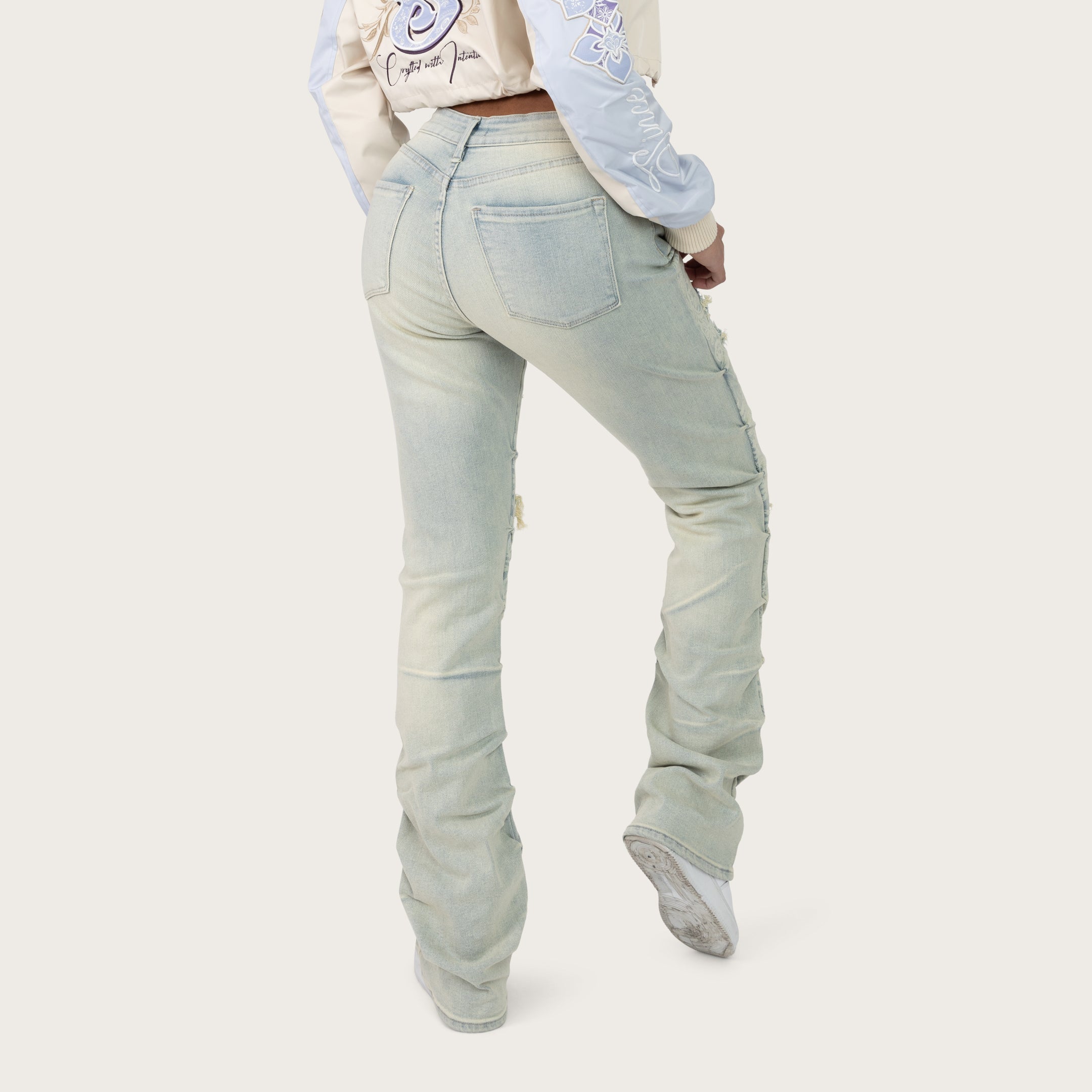 Smoke Rise Women's High Rise Chain Flare Jean