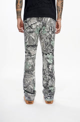 Valabasas "Recon" Rhinestone Stacked Jeans - Grey Forest