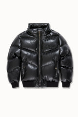 See You In Paradise "The Wild One" Kids Puffer Leather Jacket