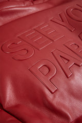 See You In Paradise "The Wild One" Puffer Leather Jacket