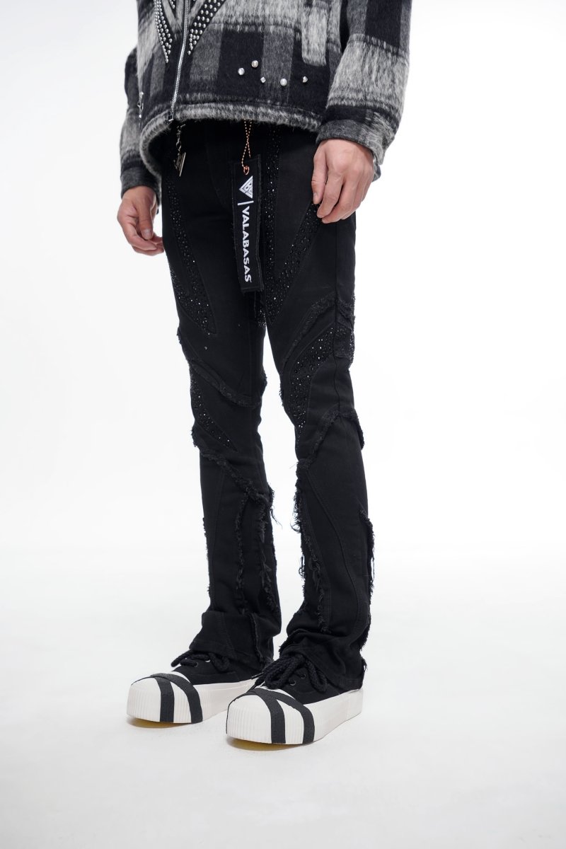 Valabasas "Dusk" Men's Stacked Vintage Black Jeans