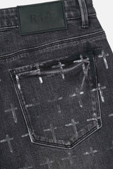 RTA Bryant Skinny Jean - Noir Coated Grey