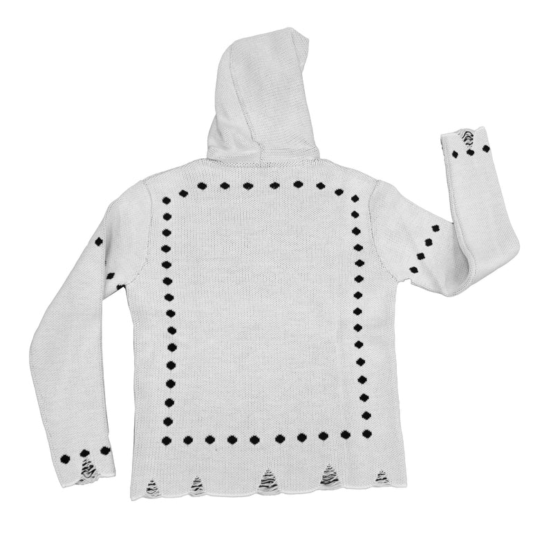 One In A Million Face Pattern Cropped Hoody