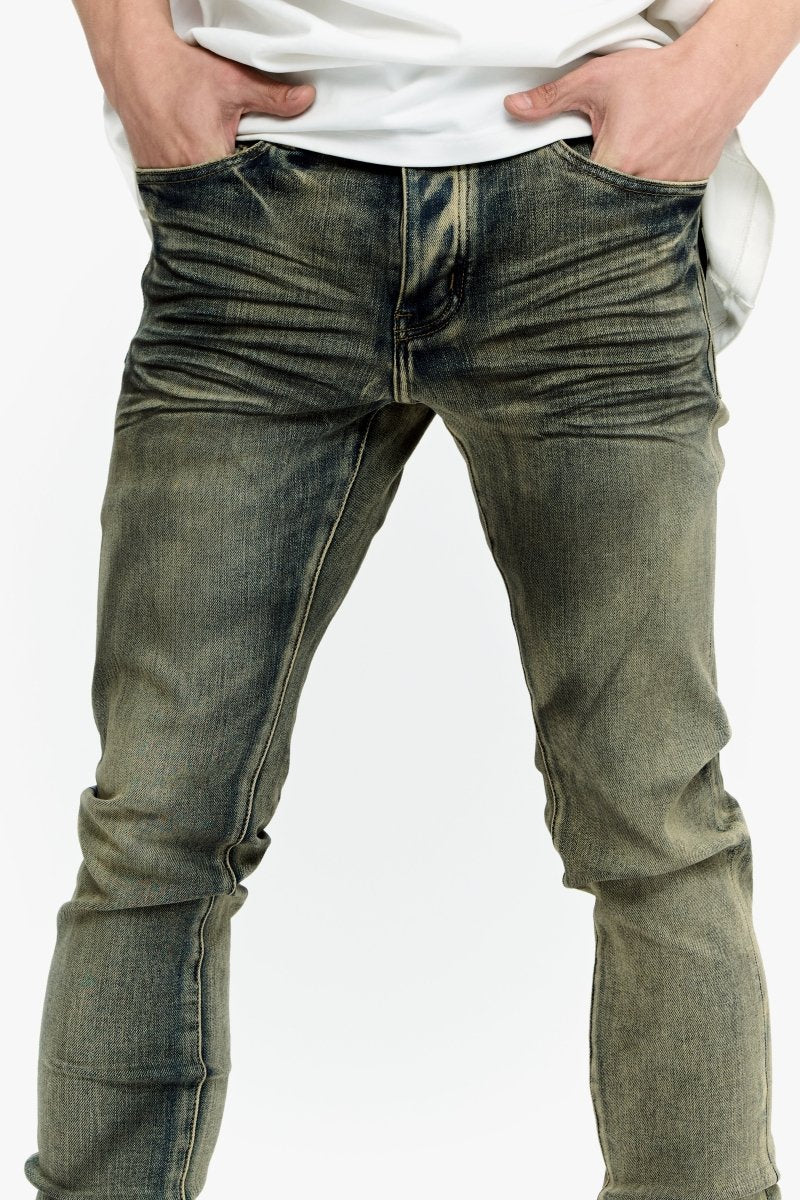 Valabasas Skinny Jean "Mr. Flex" - Brown/Blue Vintage Washed