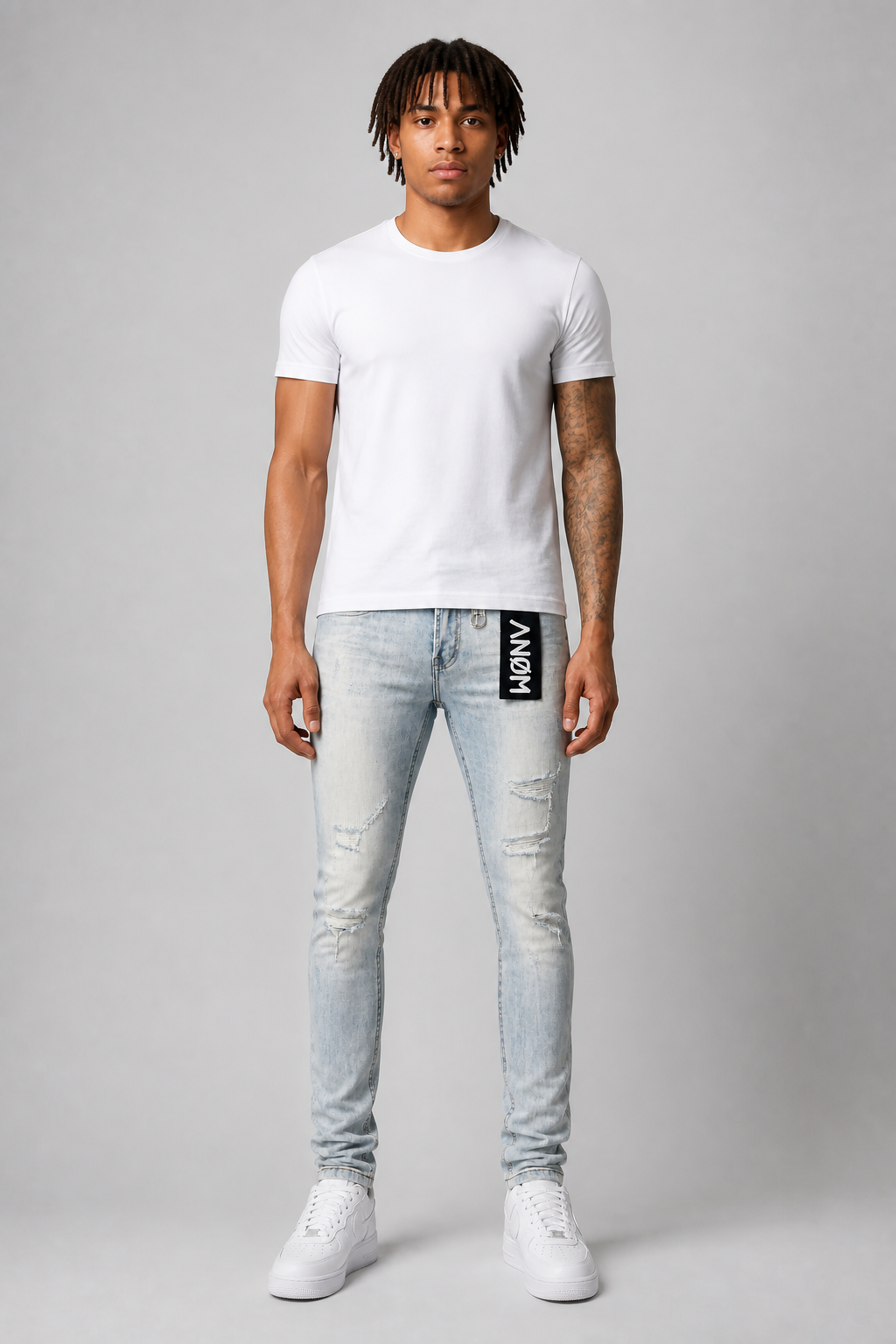 ANOM "Subzero" Fitted Jeans - Ice Blue
