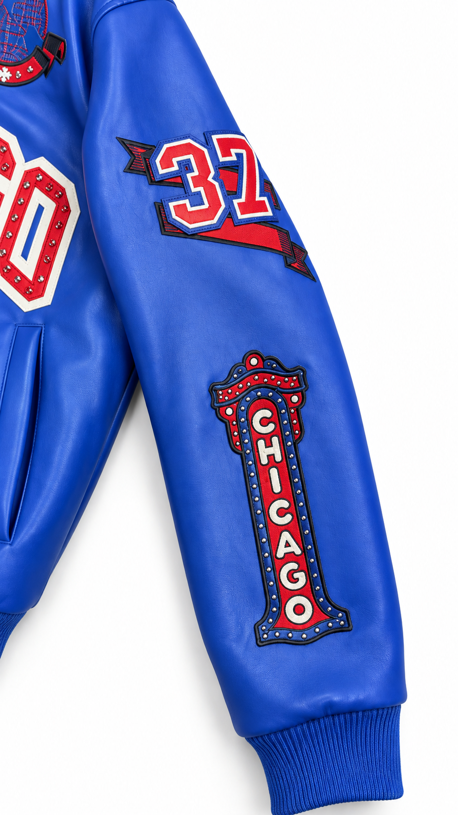 SYIP Exclusive Chicago Leather Jacket - Cubs Colors