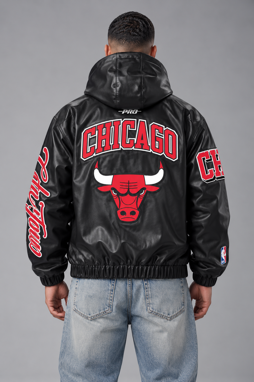 Pro Standard DC Exclusive Chicago Bulls Leather Jacket - Black