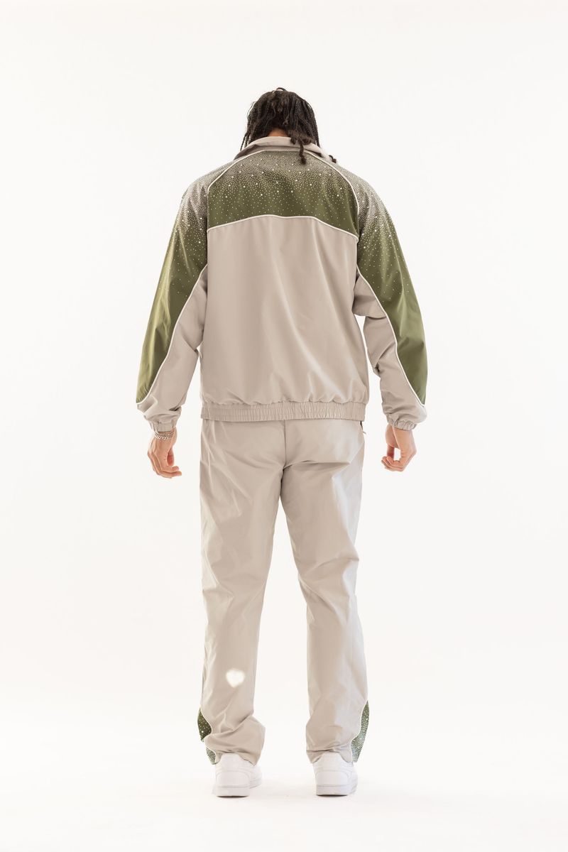 Kindred Rhinestone Nylon Track Suit