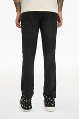 Valabasas "Ion" Waxed Stacked Flare Studded Jeans