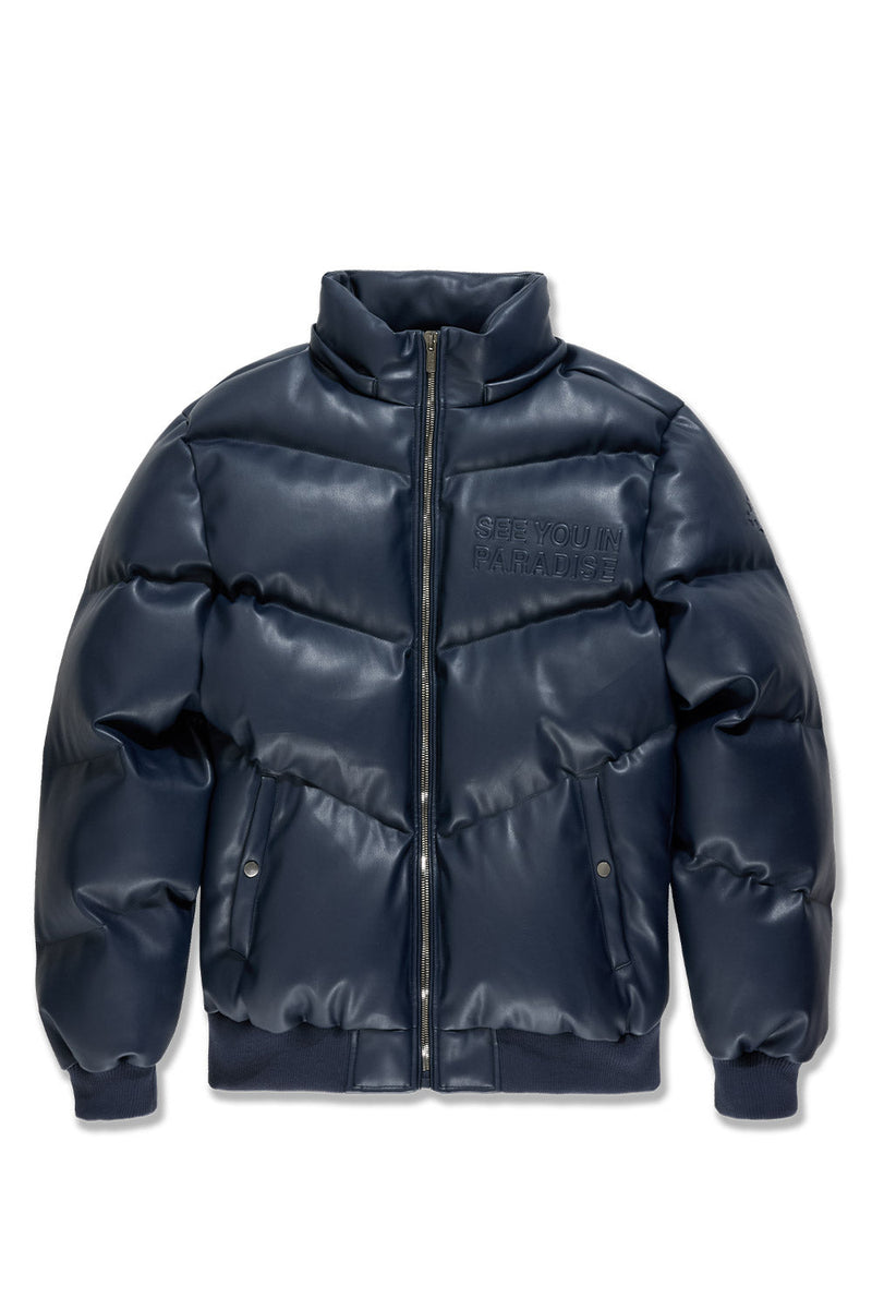 See You In Paradise "The Wild One" Puffer Leather Jacket