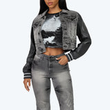 Smoke Rise Rhinestone Jean Trucker Jacket & Pinching Stack Pants