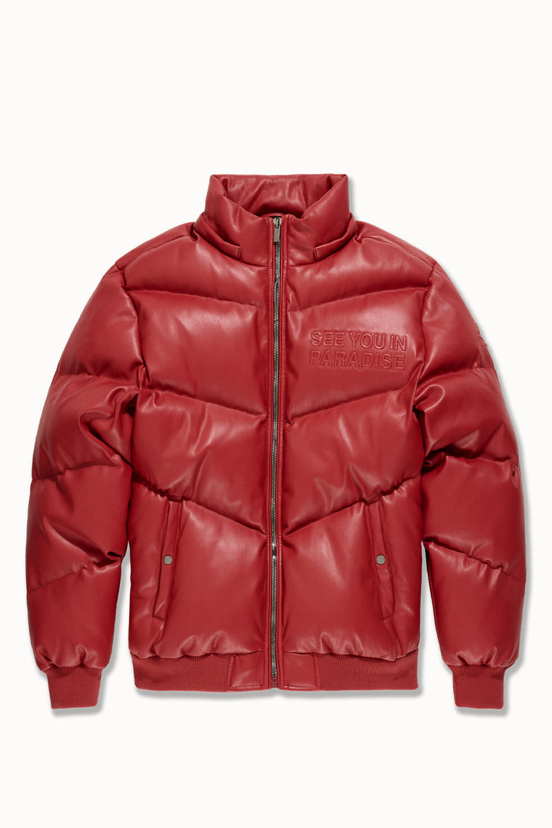 See You In Paradise "The Wild One" Puffer Leather Jacket