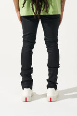 Serenede "Caviar 7" Wax Jet Black Jeans
