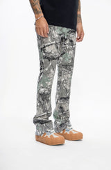 Valabasas "Recon" Rhinestone Stacked Jeans - Grey Forest