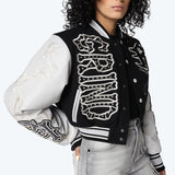 Smoke Rise "Dystopia" Crop Fit Varsity Jacket