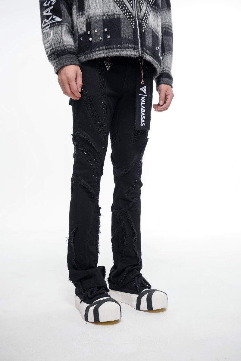 Valabasas "Dusk" Men's Stacked Vintage Black Jeans