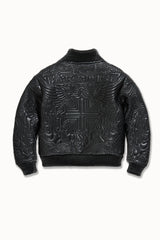 See You In Paradise Kids "Sinister" Leather Bomber Jacket