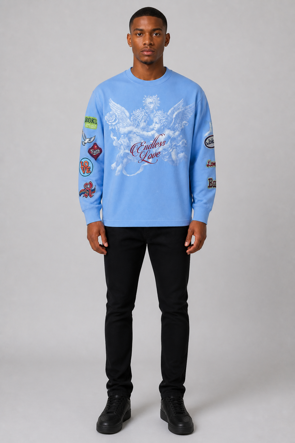 Roku Studio "Devotion" Faded Crewneck