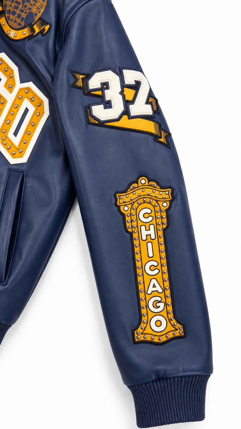 SYIP Exclusive Chicago Leather Jacket - Bears Colors