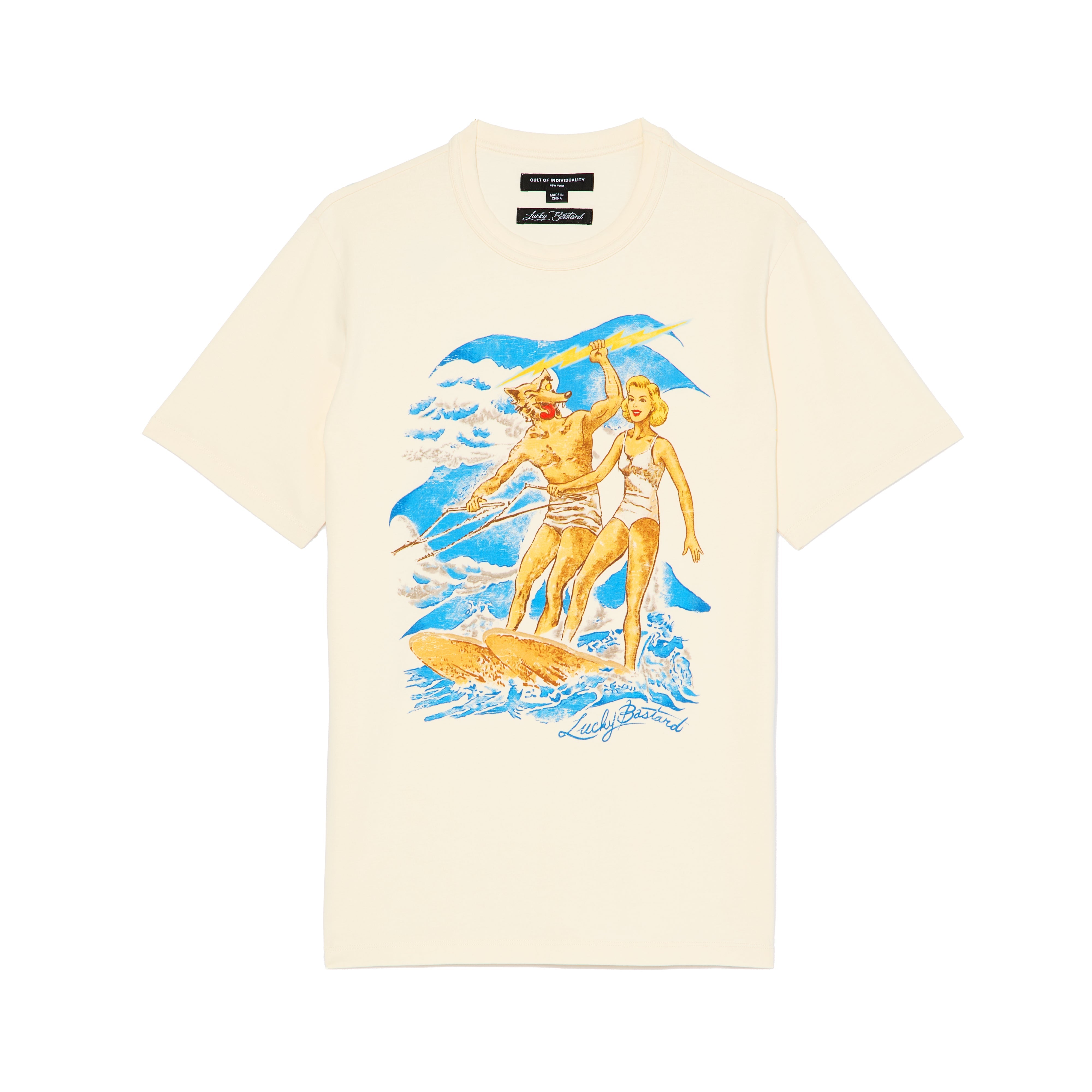 Cult of Individuality "Surfin USA" Lucky Bastard Short Sleeve Crew Neck Tee