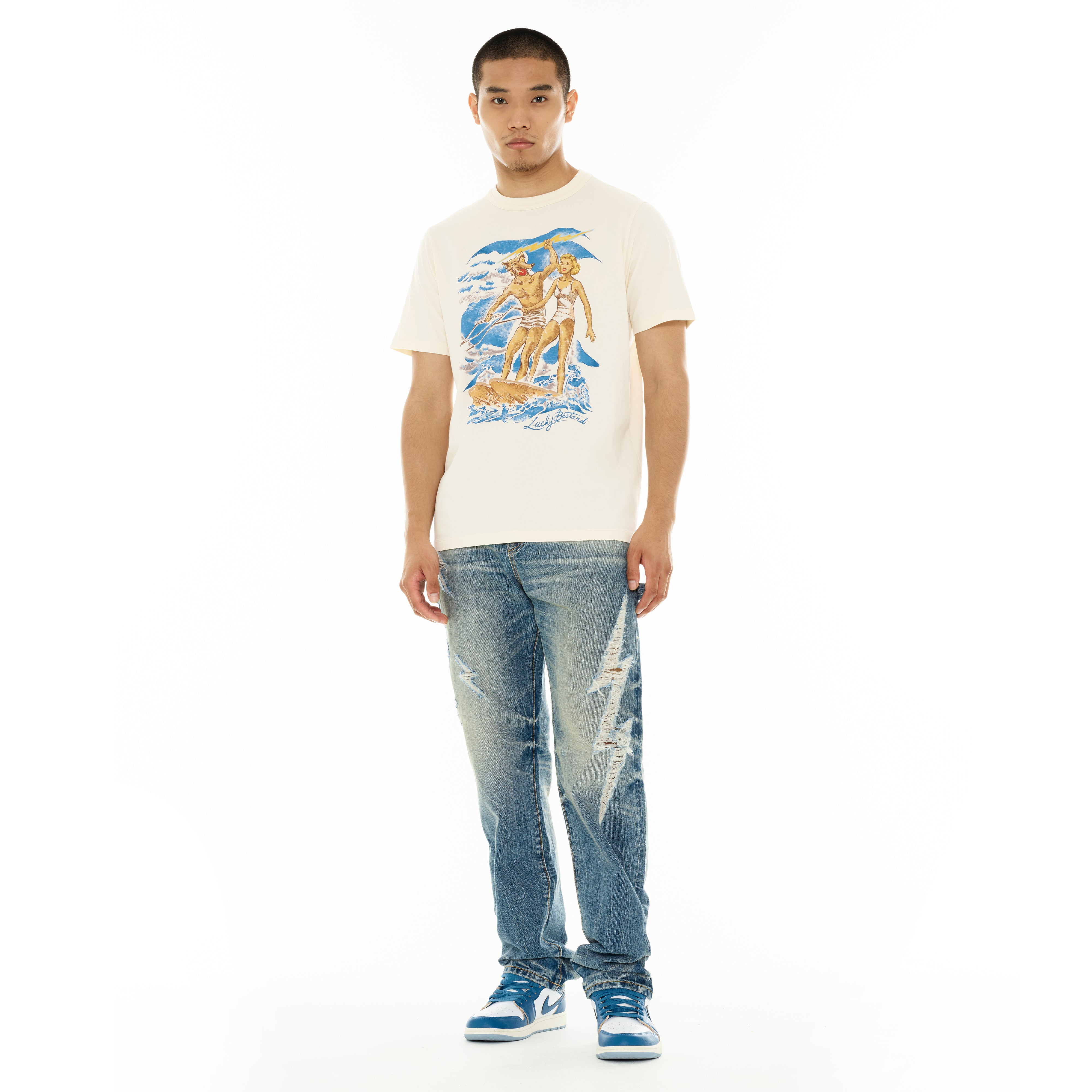 Cult of Individuality "Surfin USA" Lucky Bastard Short Sleeve Crew Neck Tee