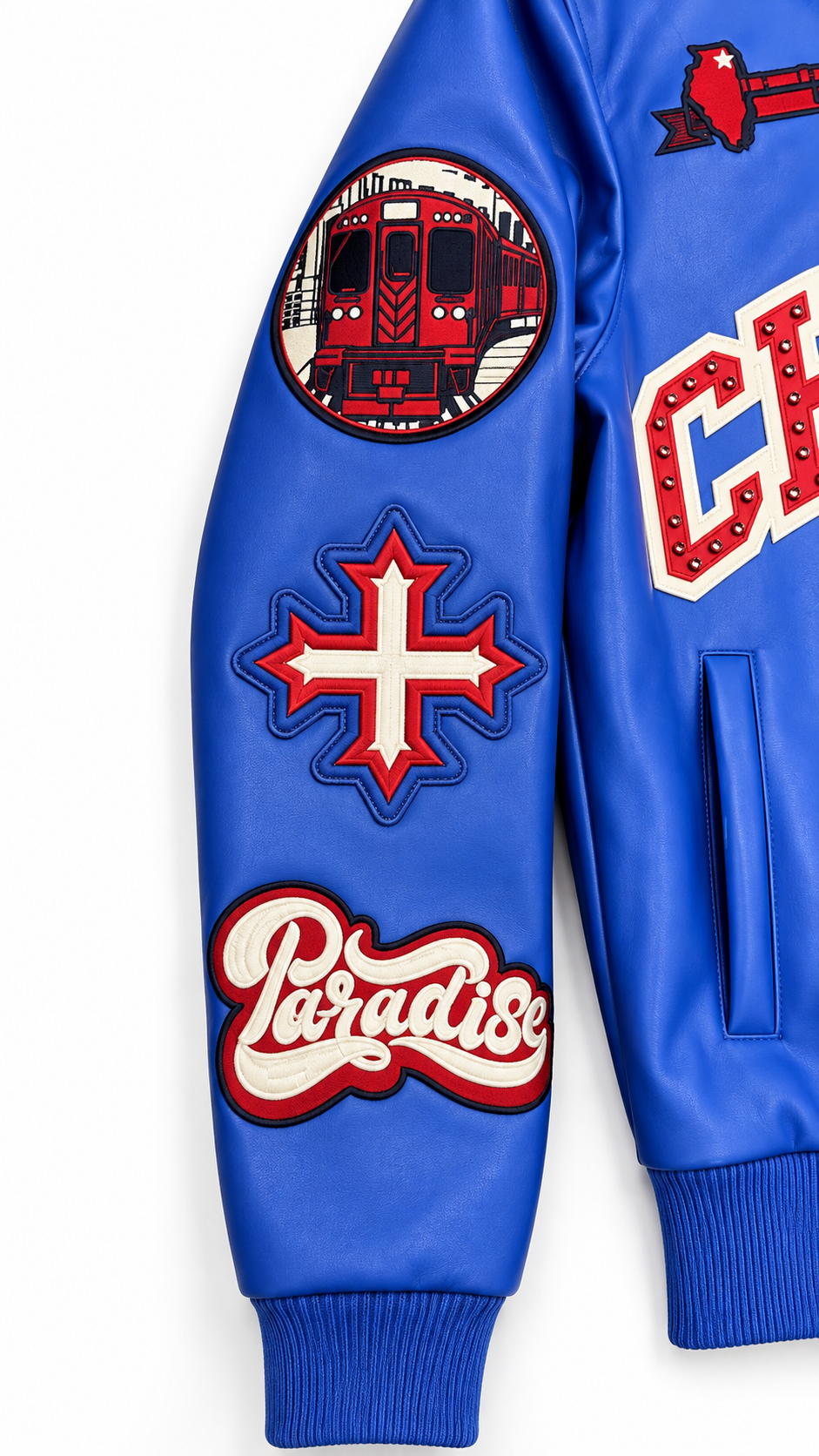 SYIP Exclusive Chicago Leather Jacket - Cubs Colors