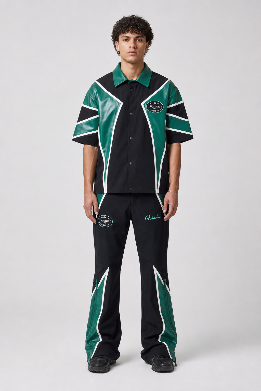 Vie+Riche Vie Riche "Viking Panel" Nylon Set - Black/Green