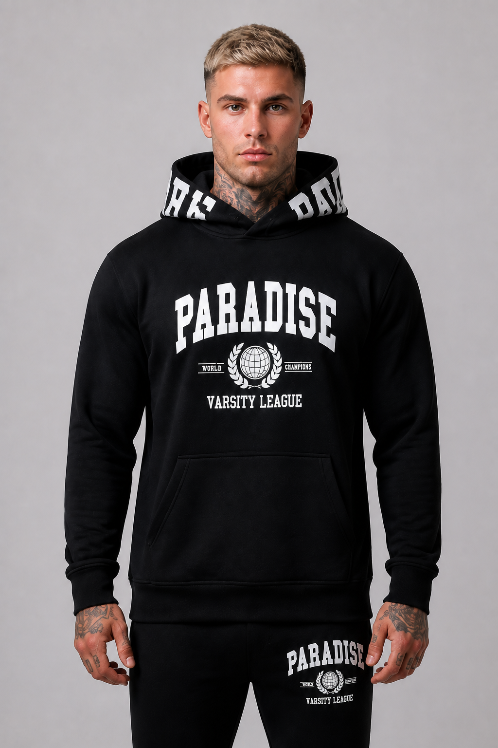 See You in Paradise "Varsity League" Jogging Suit - Black