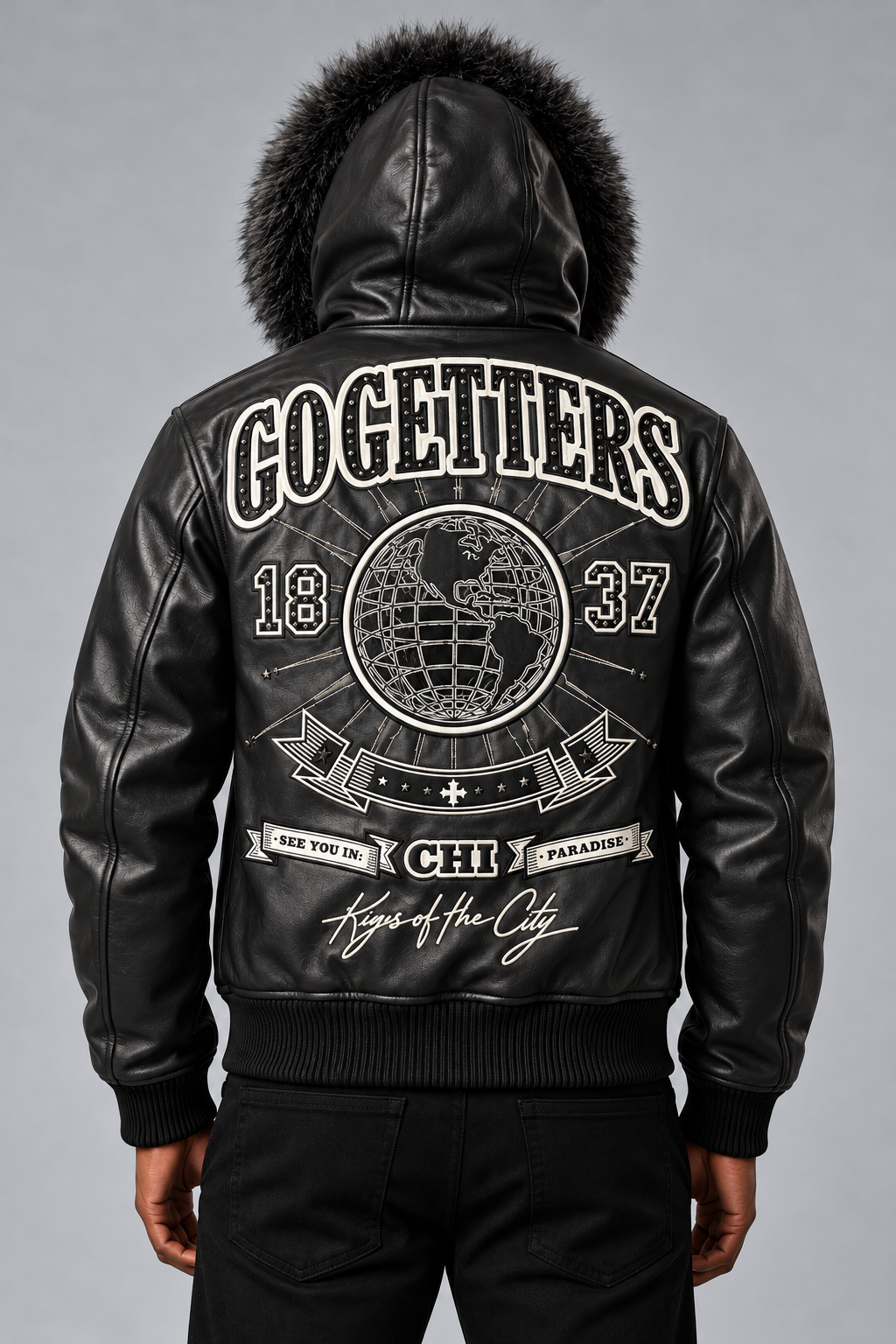 SYIP Exclusive Chicago Leather Jacket - Sox Colors