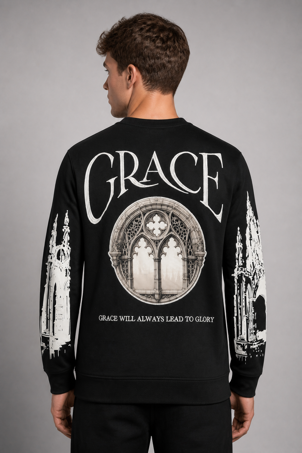 Black Pike "Grace" Fleece Sweater - Black