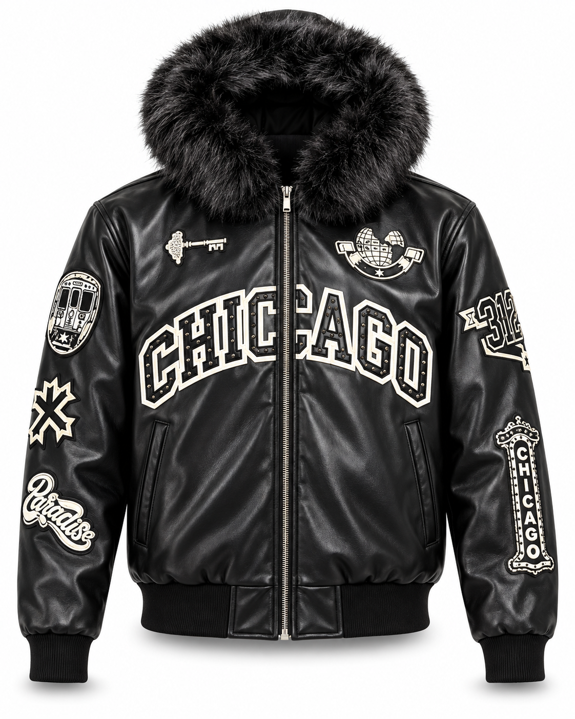 SYIP Exclusive Chicago Leather Jacket - Sox Colors