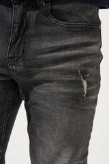 Serenede "Fume" Faded Black Smoke Wash Jeans