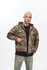 Valabasas "Stalker" Rhinestone Denim Jacket - Leaf Camo