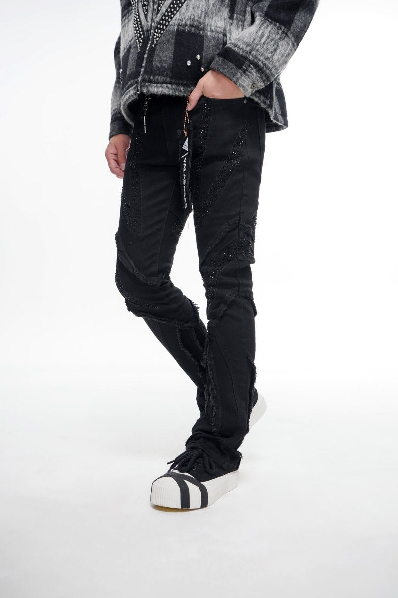 Valabasas "Dusk" Men's Stacked Vintage Black Jeans