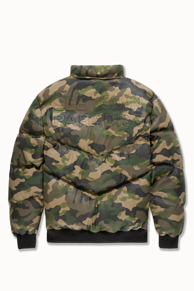 See You In Paradise "The Wild One" Puffer Leather Jacket