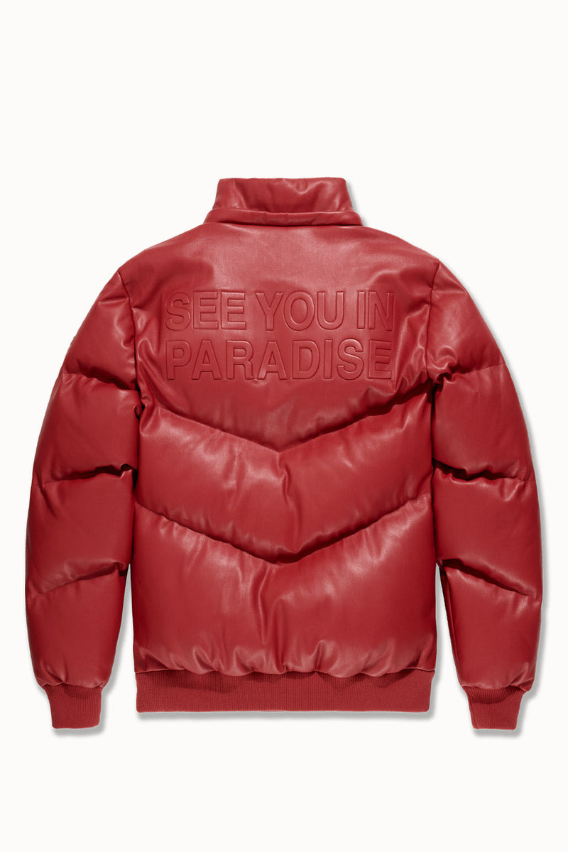 See You In Paradise "The Wild One" Puffer Leather Jacket