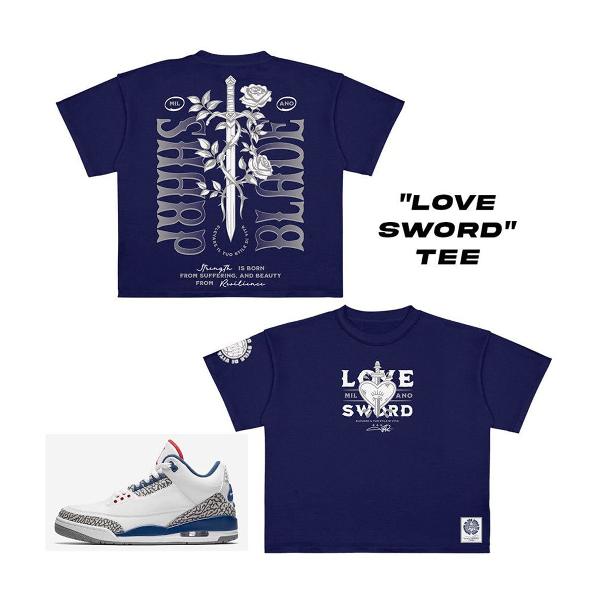 Premim Milano "Love Sword" Crewneck Graphic Tee