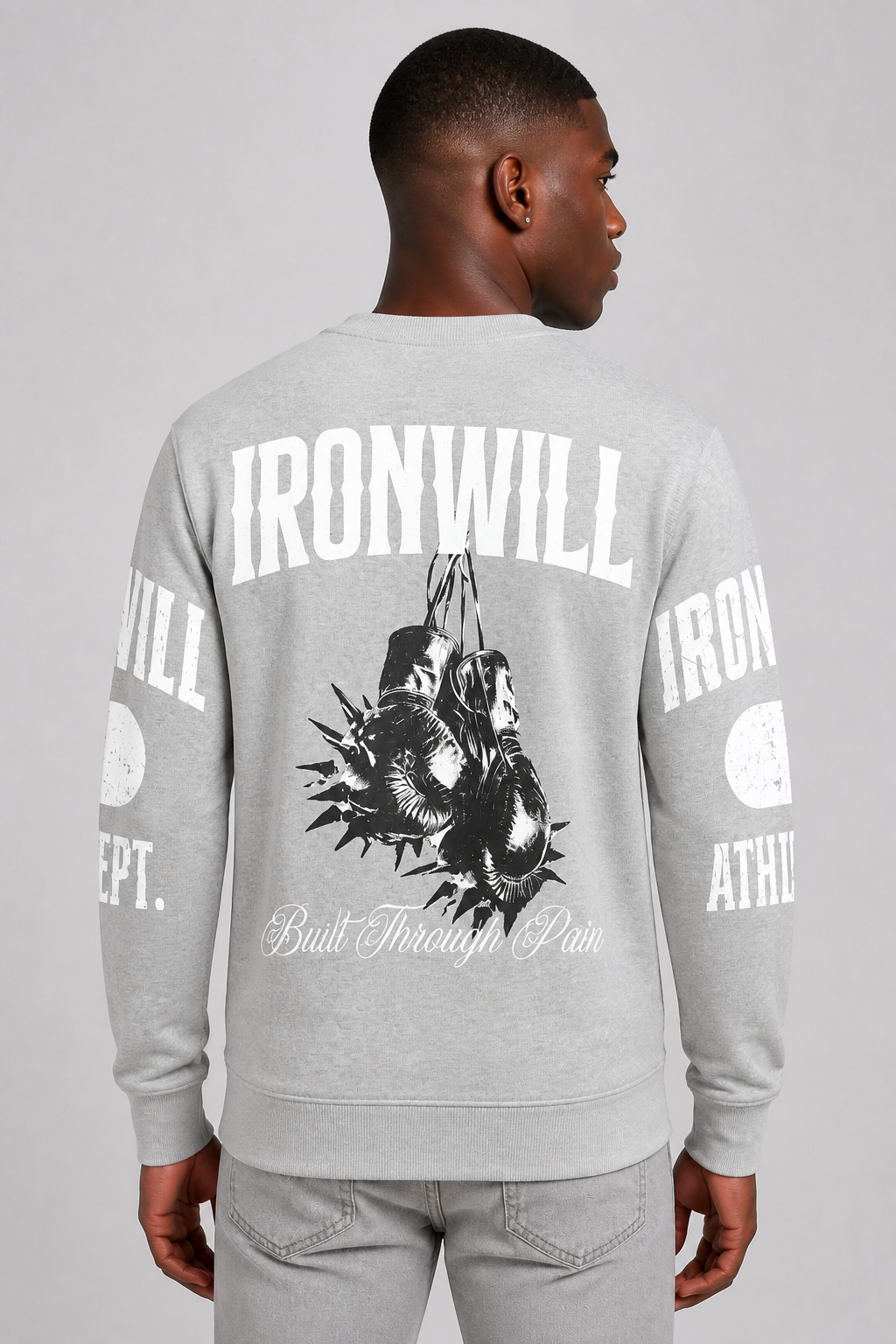 Black Pike "Ironwill" Fleece Sweater - Grey