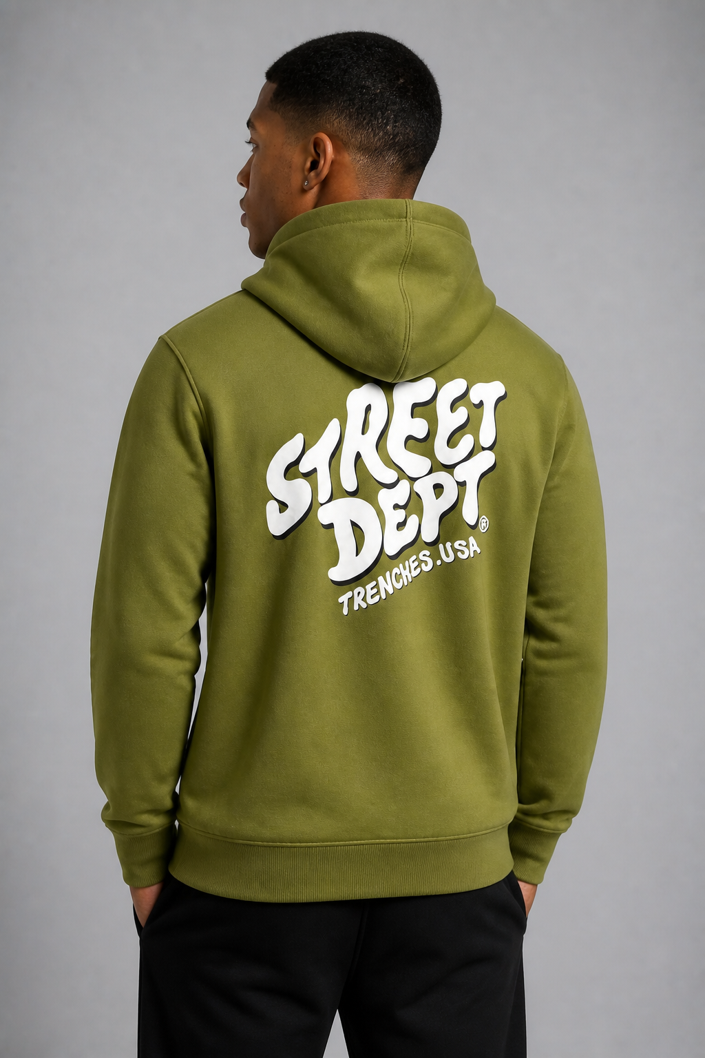 Street Department Wavey Print Zip-up Hoodie