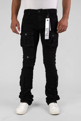 Disaster Super Stretch Denim Cargo Stacked Jean