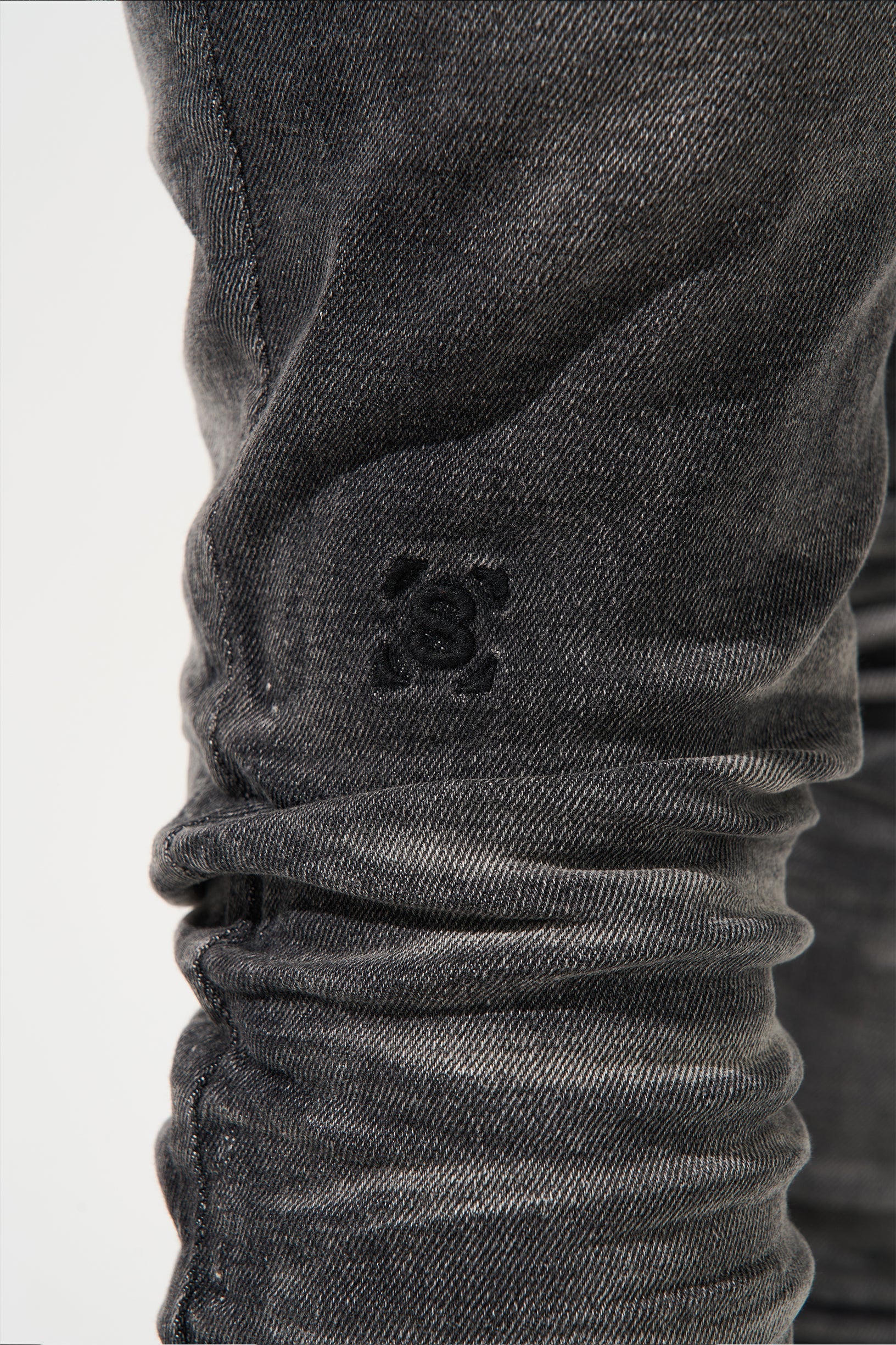 Serenede "Fume" Faded Black Smoke Wash Jeans
