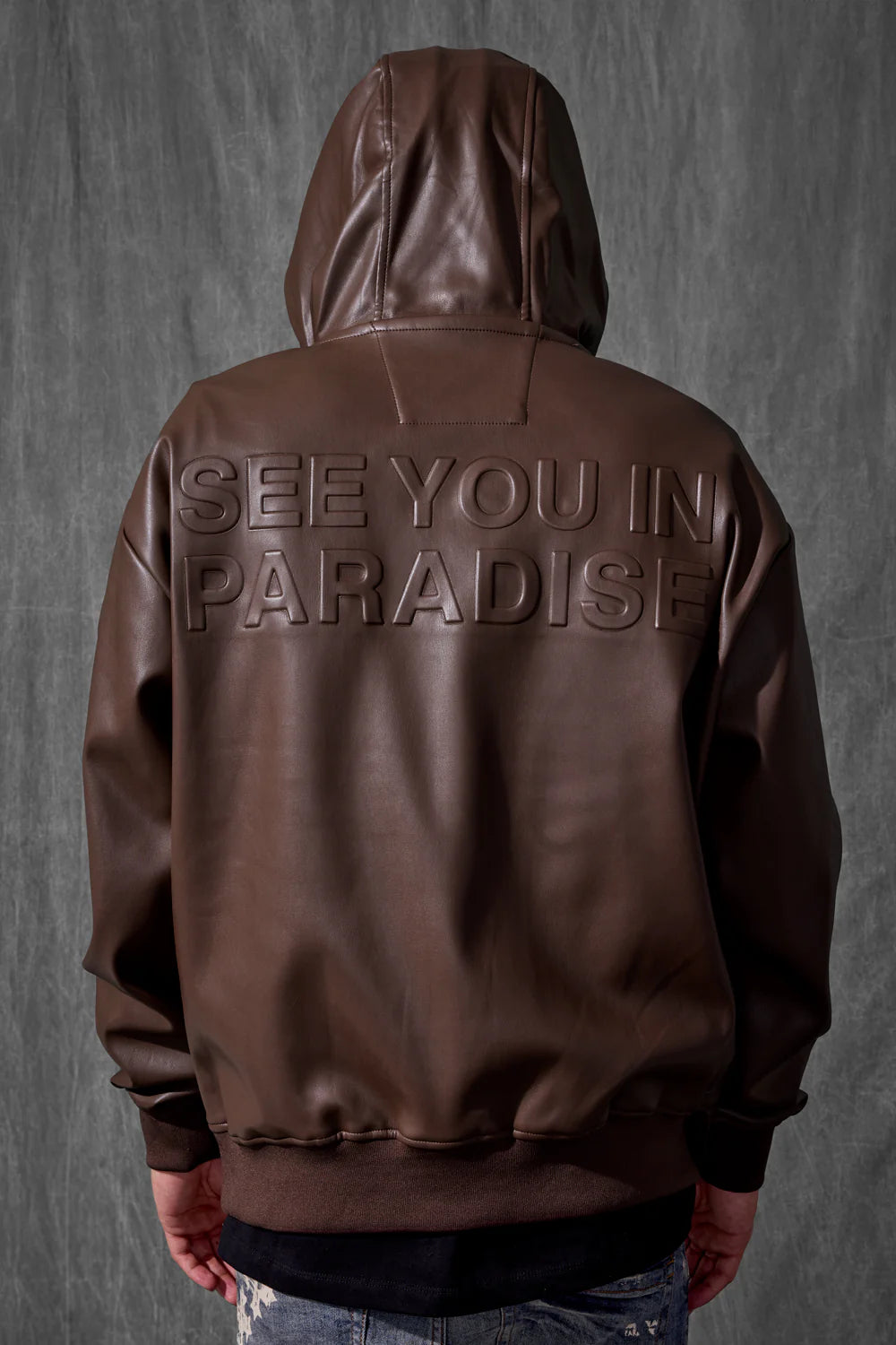 See You In Paradise Leather Hoodie Separate