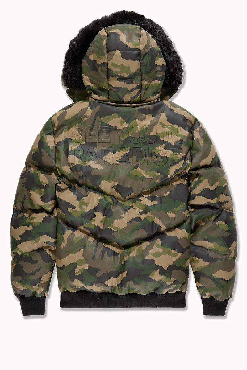 See You In Paradise "The Wild One" Puffer Leather Jacket