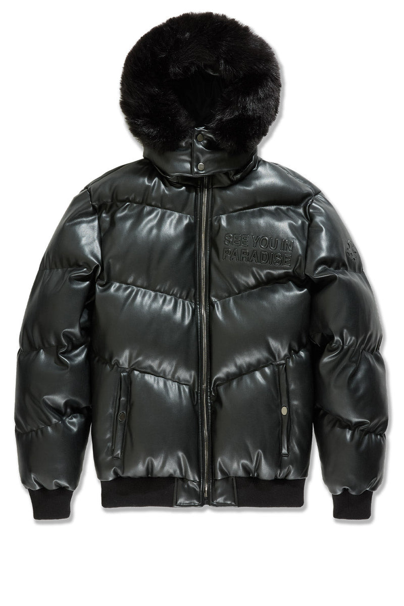 See You In Paradise "The Wild One" Puffer Leather Jacket